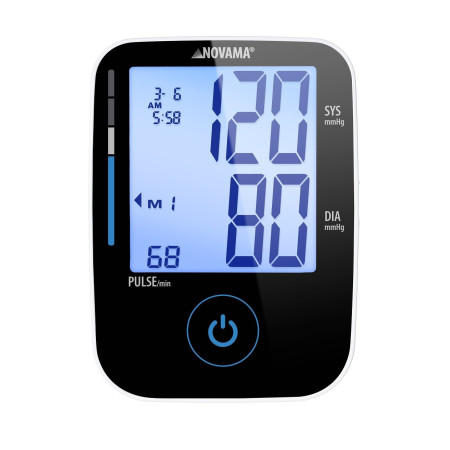 NOVAMA PRIME+ BLACK Z ZASILACZEM Ciśnieniomierz naramienny z zasilaczem, wykrywa arytmię