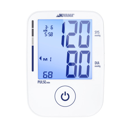 NOVAMA PRIME+ WHITE Z ZASILACZEM Ciśnieniomierz naramienny, pomiar podczas pompowania