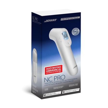 NOVAMA NC PRO Termometr bezdotykowy z czujnikiem odległości w kapsule ochronnej