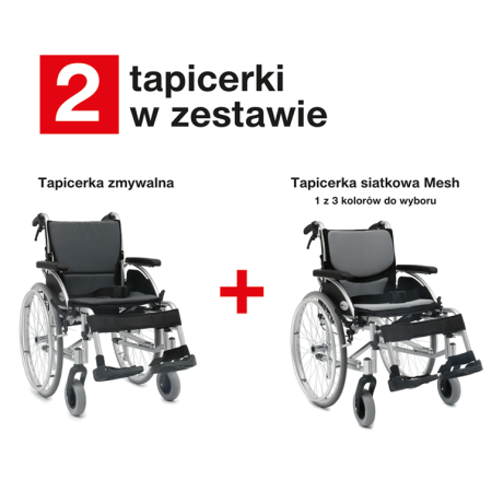 Wózek inwalidzki aluminiowy ERGONOMIC